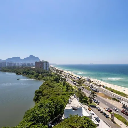 Vista De Cinema Do 19 Andar Da Praia Barra Da Tijuca - Portaria 24H, Estacionamento, Wi-Fi 35Mbps, Ar Condicionado - Banheiro Recem Reformado-2