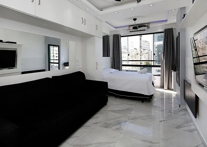 Boutique Studio Moderno Com Vista Privilegiada Para A Praia Rio de Janeiro