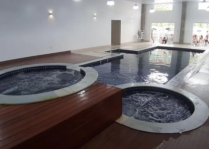 Flat Cavalinho Branco Com Piscina Aquecida 402 - 5 Min Da Praca Aparthotel Águas de Lindóia